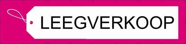 Leegverkoop spandoek
