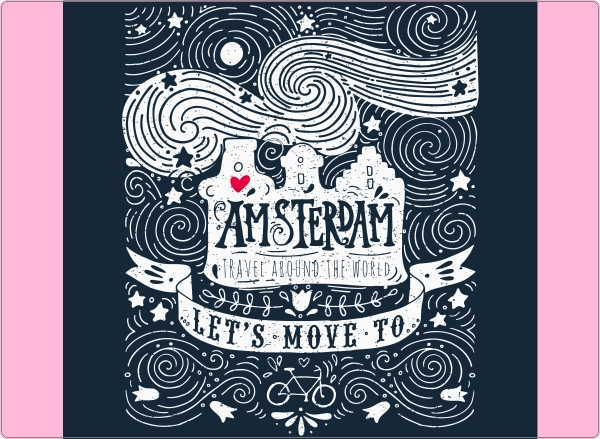 Amsterdam laptop sticker 17 inch