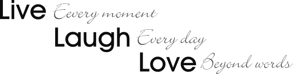 Live Laugh Love muursticker