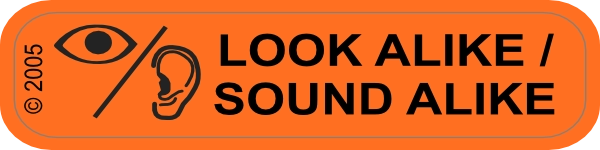 Look alike sound alike sticker