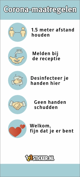 Maatregelen met eigen logo sticker