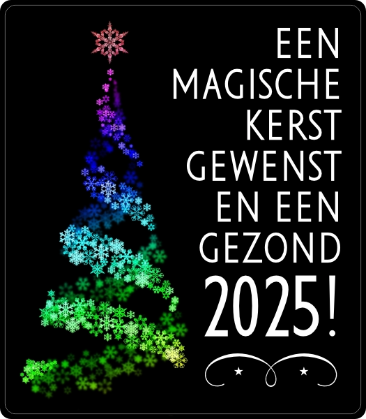 Magische kerst sticker