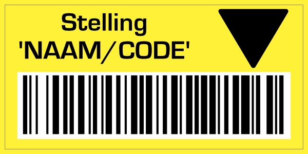 Stelling sticker Down