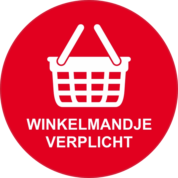 Mandje verplicht sticker