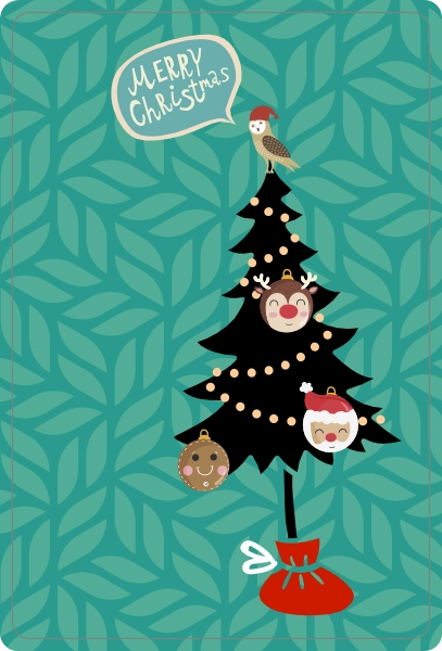 Merry Christmas Kerstboom Fleecedeken