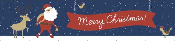 Merry Christmas - Vrolijk kerstfeest spandoek