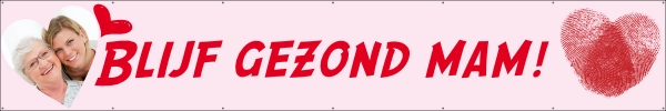 Moederdag blijf gezond spandoek