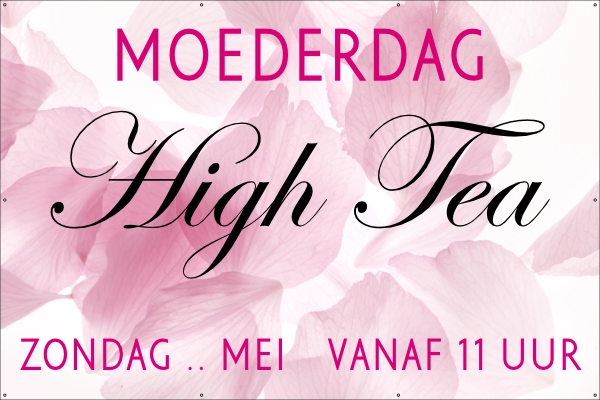 Moederdag High Tea spandoek
