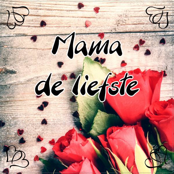 Moederdag tegeltje Mama de liefste