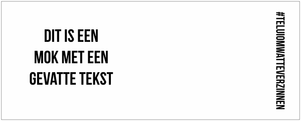 Mok met gevatte tekst