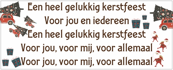 Mok met tekst kerstliedje