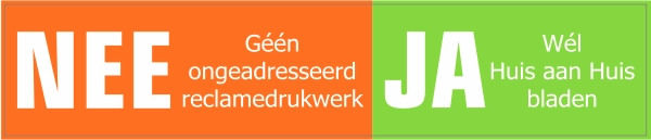 Nee-Ja sticker lichte kleuren