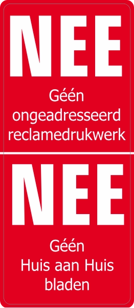 Nee-Nee sticker verticaal metallic