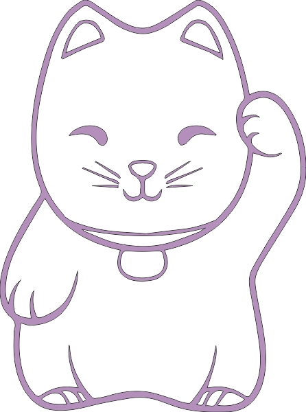 Japanse gelukskat sticker