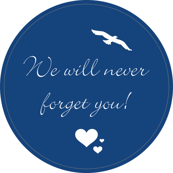 We will never forget you sticker