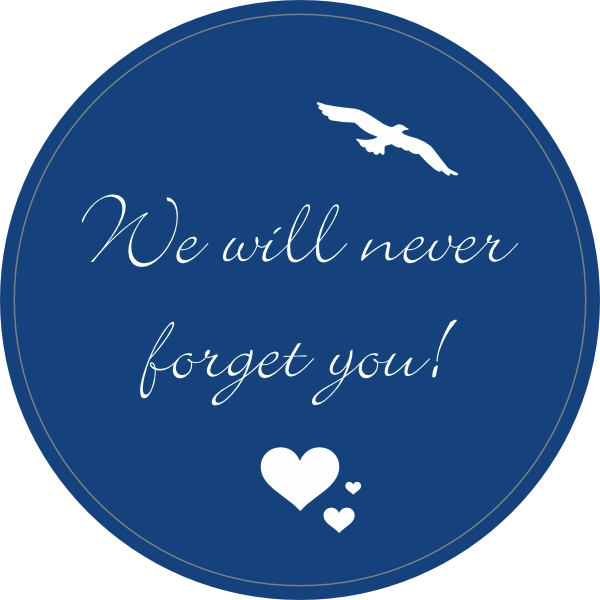 We will never forget you sticker
