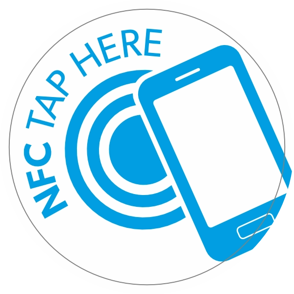 NFC tap here sticker