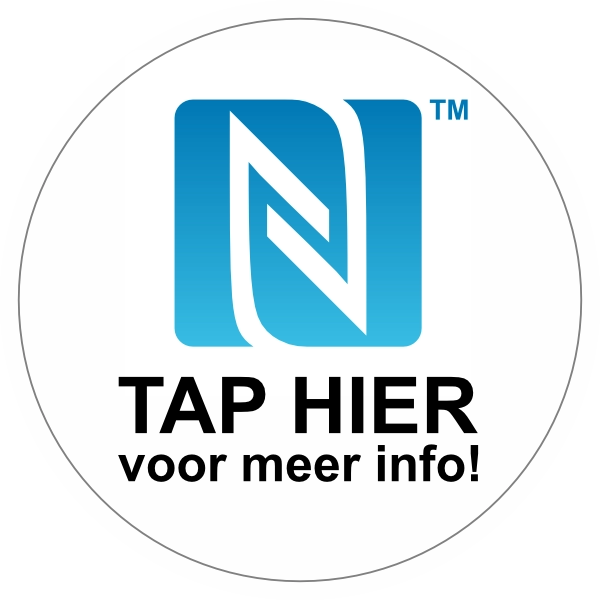 NFC tap hier sticker
