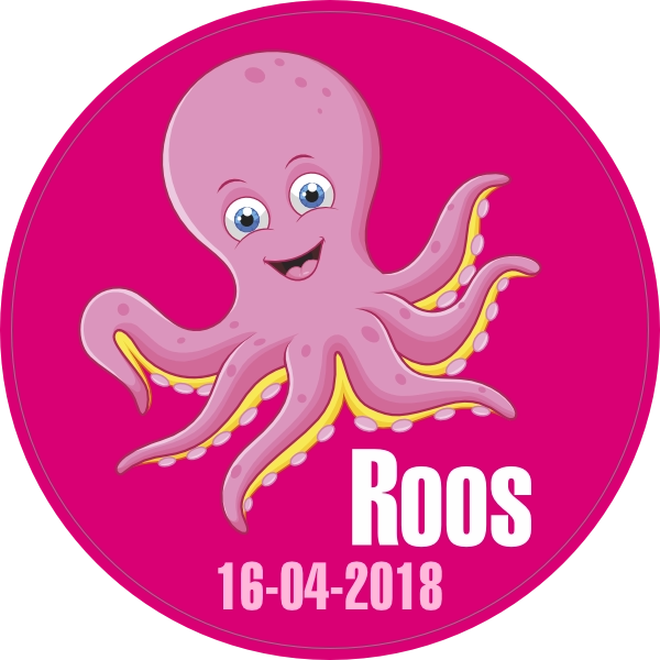 Octopus geboortesticker