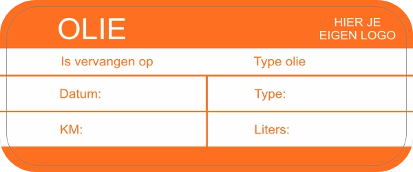 Olie sticker klein