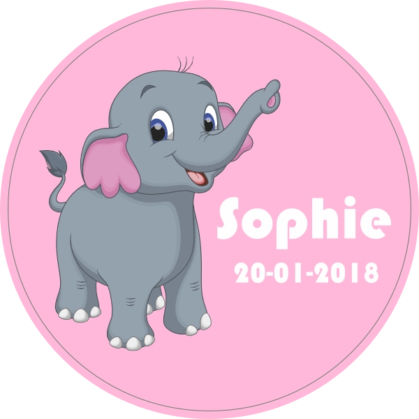 Olifant geboortesticker