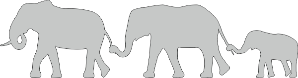 Olifantenfamilie muursticker