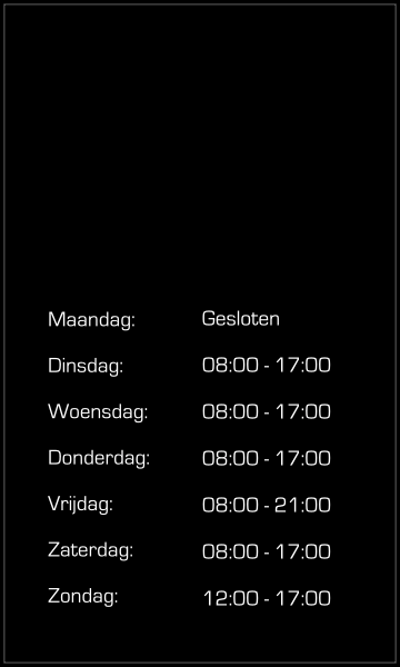 Openingstijden sticker