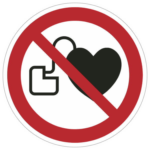 P007 Geen toegang voor personen met pacemaker sticker