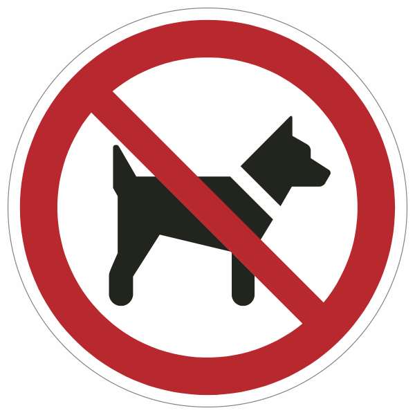 P021 Honden verboden sticker