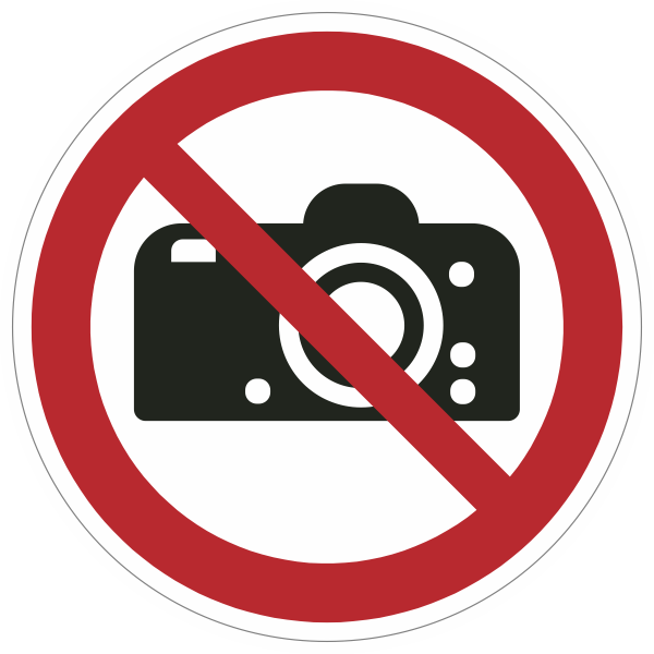 P029 Fotograferen verboden sticker