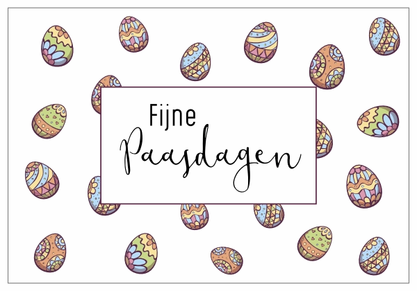 Sticker met paaseieren