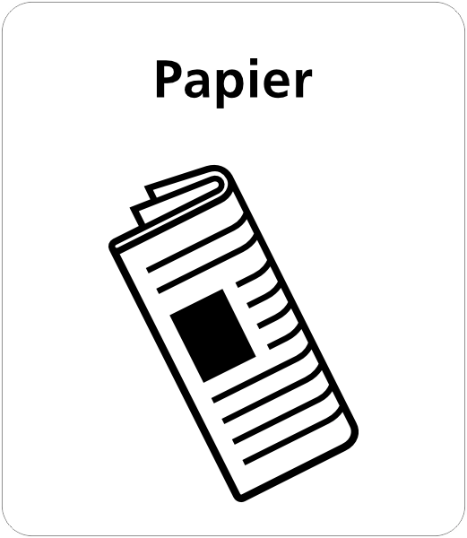 Oud papier sticker