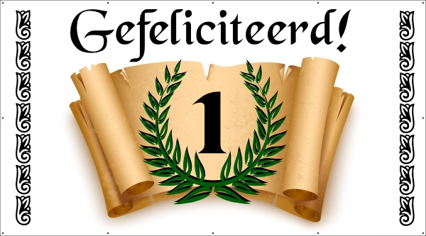 Papieren jubileum Spandoek
