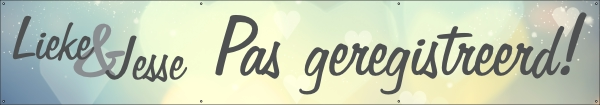 Pas geregistreerd spandoek