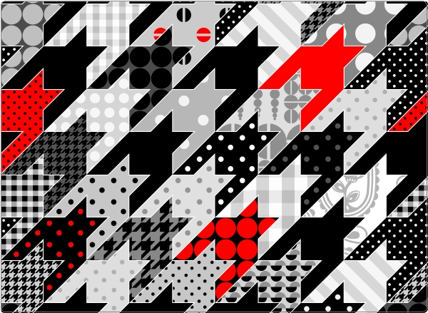 Patchwork Patroon Laptop Sticker 17 inch