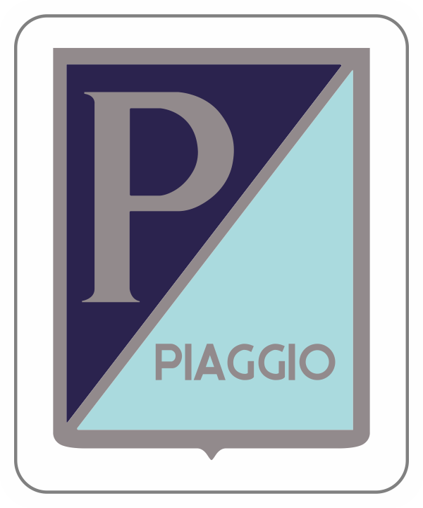 Piaggio logo jaren 60 doming sticker