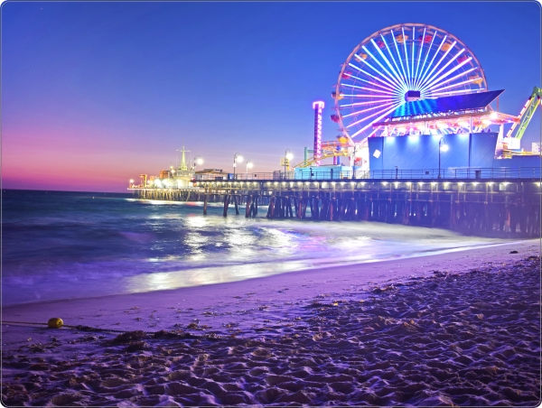 Pier Santa Monica laptop sticker 15 inch