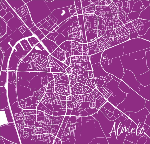 Plattegrond Almelo spandoek