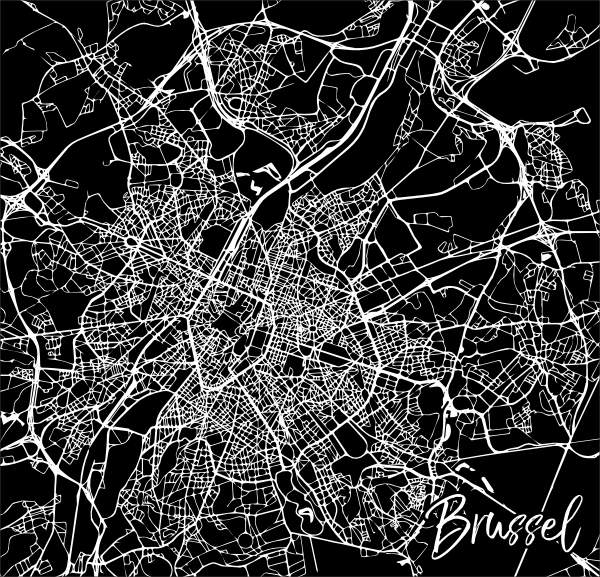 Plattegrond Brussel spandoek