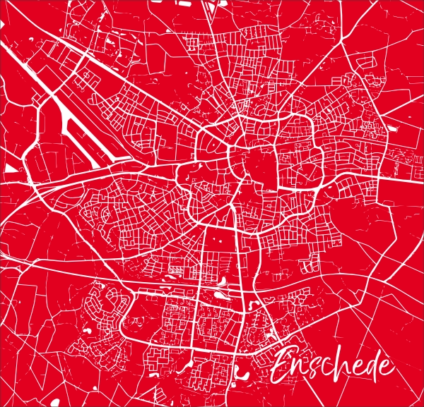 Plattegrond Enschede spandoek