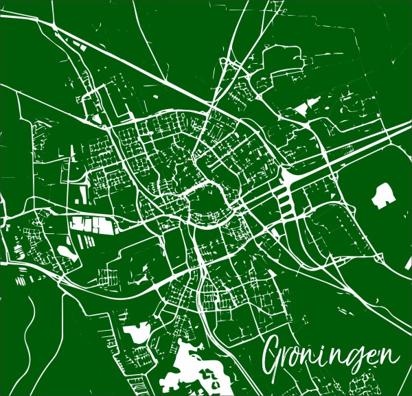 Plattegrond Groningen spandoek