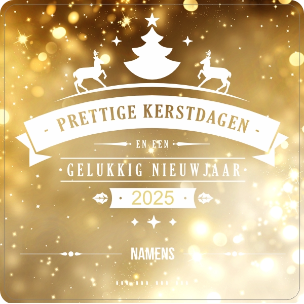 Pretige kerstdagen sticker wit