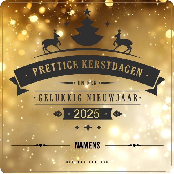 Prettige kerstdagen metallic sticker