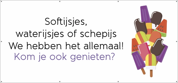 Promotie ijs spandoek