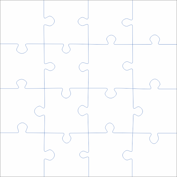 Vierkante puzzel 16 stukjes