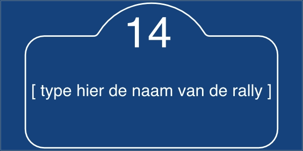 Rally schild sticker