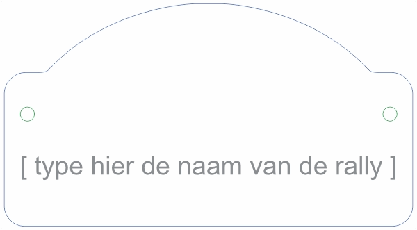 Rally schildsticker contourgesneden