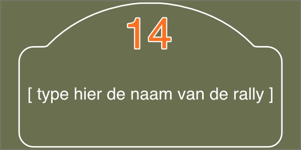 Rally sticker schild