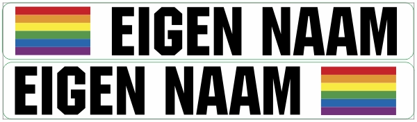 Regenboog fietsframe sticker reflecterend
