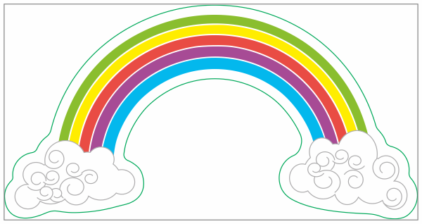 Regenboog sticker